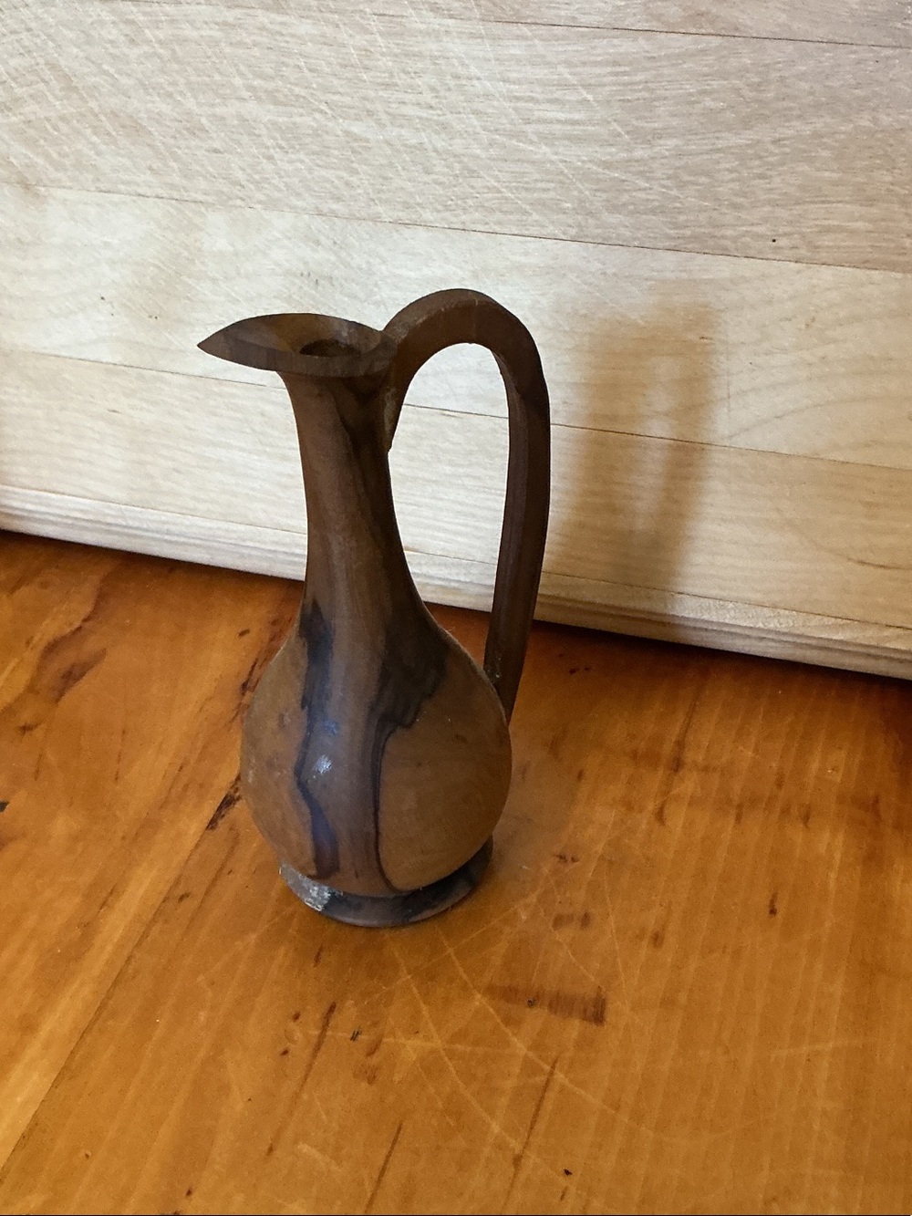 Mini Vintage Wood Pitcher (1950s-1970s)